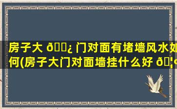 房子大 🌿 门对面有堵墙风水如何(房子大门对面墙挂什么好 🦢 )